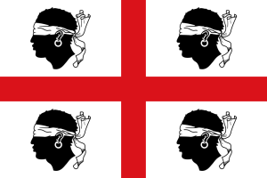 A flag of Sardinian nationalism and protest.