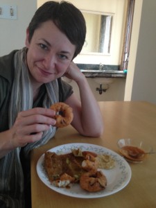 Alison enjoys vada