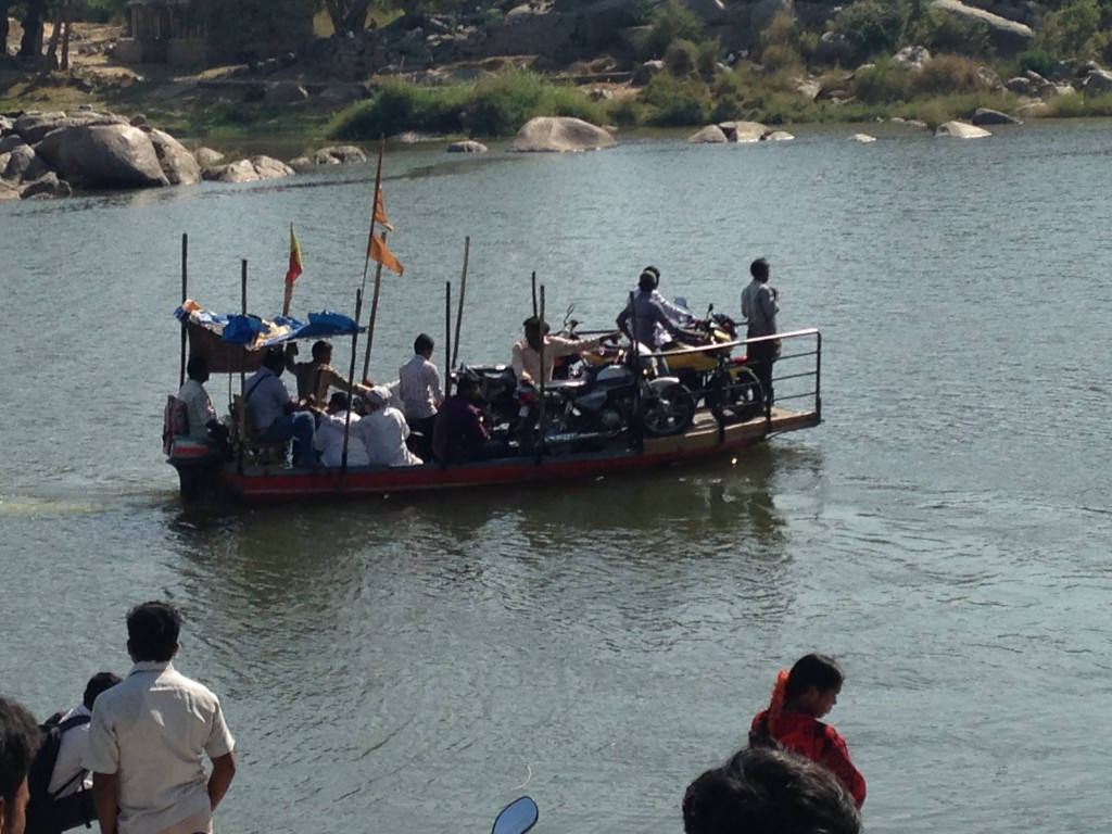 Ferry crossing the Tunga-Bhadra near Anegundi