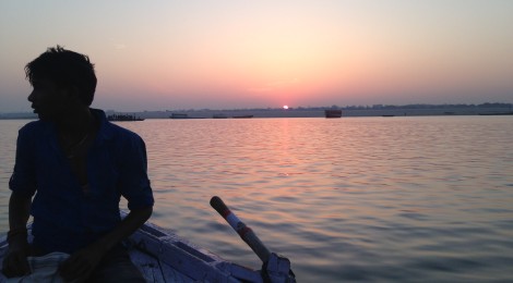 Oarsman on the Ganges At Dawn