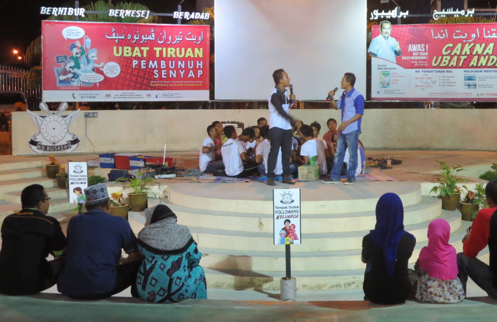 A Song and Comedy Act on the Street in Kotu Bharu