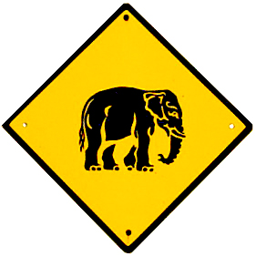 Elephant Crossing Sign