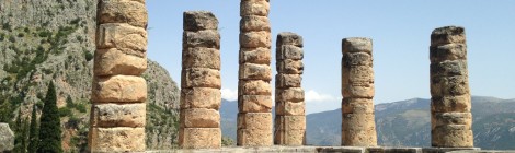 The Temple of Apollo in Delphi. The oracle worked here.