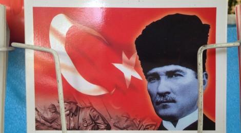 A postcard of Ataturk near Chora Church