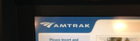 Amtrak ticket machine in Kelso, Washington