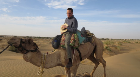 A Camel Kneeling for Dismount