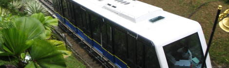 The Penang Hill Train Near the Top End of Its Ru n