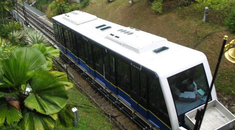 The Penang Hill Train Near the Top End of Its Ru n
